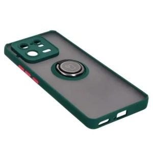 Kup Bizon Case Hybrid Ring Xiaomi 13 Pro rauchig mit einem dunkelgrünen Rahmen - BIZ1988 - {ean13} - Sklep Home Screen