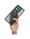Buy Bizon Case Hybrid Ring Xiaomi 13 Pro smoky with a dark green frame - BIZ1988 - {ean13} - Home Screen Store Europe