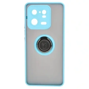 Kup Etui z uchwytem na palec Bizon Case Hybrid Ring do Xiaomi 13 Pro przydymione z jasnoniebieską ramką - BIZ1989 - {ean13} - Sklep Home Screen