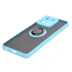 Kup Etui z uchwytem na palec Bizon Case Hybrid Ring do Xiaomi 13 Pro przydymione z jasnoniebieską ramką - BIZ1989 - {ean13} - Sklep Home Screen