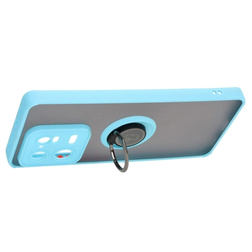 Kup Bizon Case Hybrid Ring Xiaomi 13 Pro rauchig mit einem hellblauen Rahmen - BIZ1989 - {ean13} - Sklep Home Screen