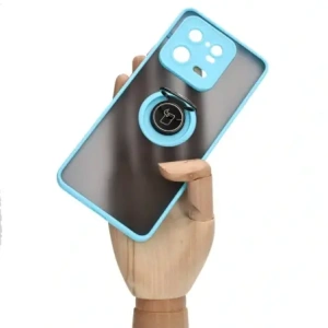 Kup Etui z uchwytem na palec Bizon Case Hybrid Ring do Xiaomi 13 Pro przydymione z jasnoniebieską ramką - BIZ1989 - {ean13} - Sklep Home Screen