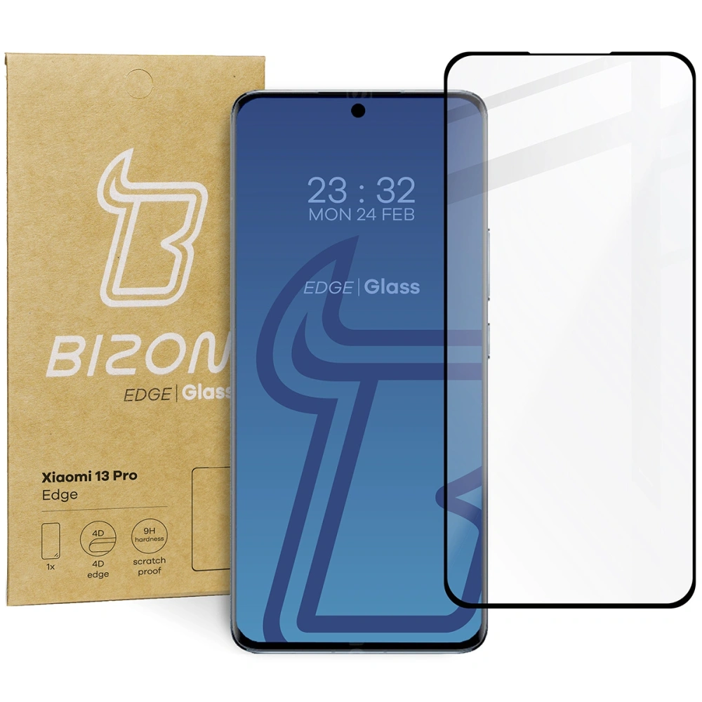 Szkło hartowane Bizon Glass Edge do Xiaomi 13 Pro czarne