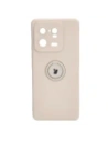 Etui Bizon Case Silicone Ring Sq do Xiaomi 13 Pro beżowe