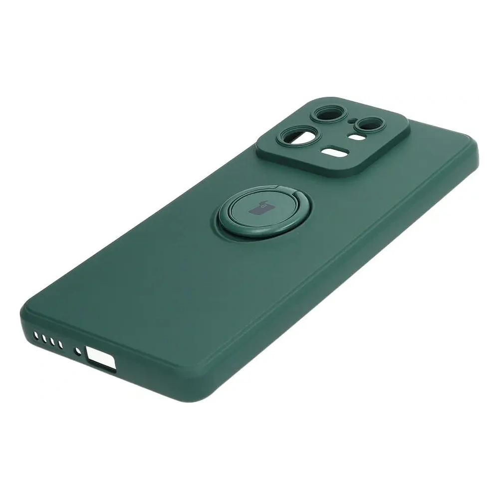 Etui Bizon Case Silicone Ring Sq do Xiaomi 13 Pro ciemnozielone