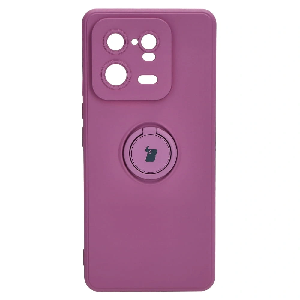 Etui Bizon Case Silicone Ring Sq do Xiaomi 13 Pro ciemnofioletowe