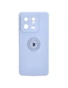 Etui Bizon Case Silicone Ring Sq do Xiaomi 13 Pro jasnofioletowe