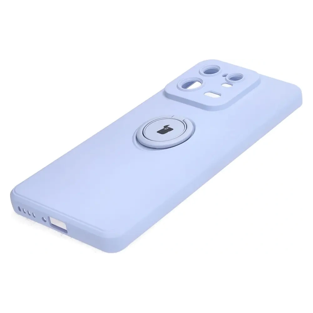 Etui Bizon Case Silicone Ring Sq do Xiaomi 13 Pro jasnofioletowe