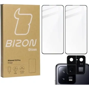 Buy BIZON Edge 2x screen glass + camera glass Xiaomi 13 Pro - BIZ2014 - {ean13} - Home Screen Store Europe