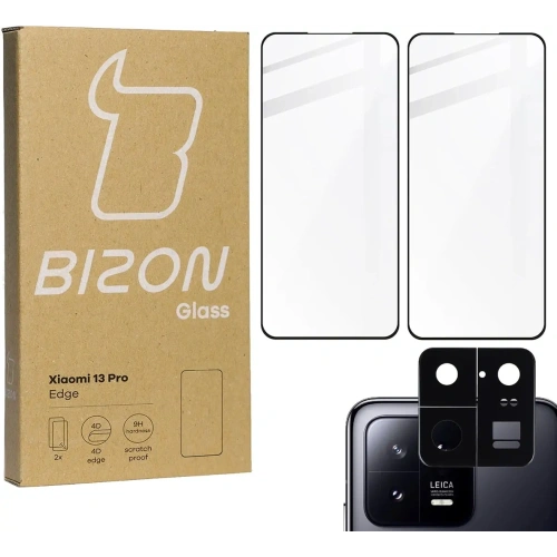 Kup 2x Szkło na ekran + szkło na aparat BIZON Edge do Xiaomi 13 Pro - BIZ2014 - {ean13} - Sklep Home Screen