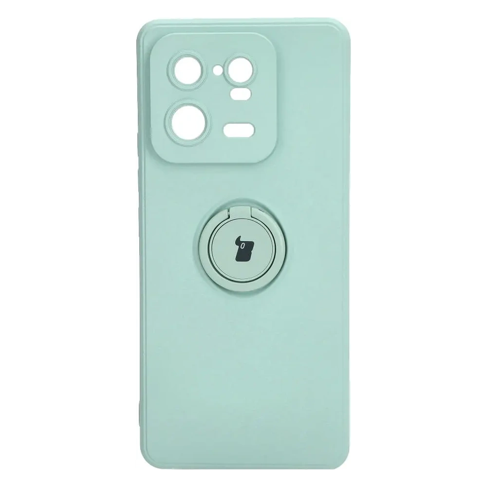 Etui Bizon Case Silicone Ring Sq do Xiaomi 13 Pro turkusowe