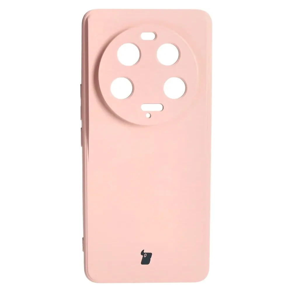 Etui Bizon Case Silicone Sq do Xiaomi 13 Ultra jasnoróżowe