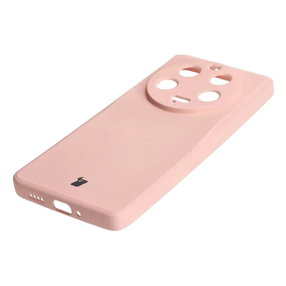 Etui Bizon Case Silicone Sq do Xiaomi 13 Ultra jasnoróżowe
