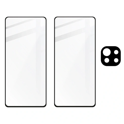 Kup Bizon Glass Edge edzett üveg - [2 PACK] + lencsevédő Xiaomi Mi 11 Lite / 5G / 5G NE fekete - BIZ2037 - {ean13} - Sklep Home Screen