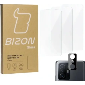 Kup Szkło hartowane Bizon Glass Clear - 3 szt. + obiektyw Xiaomi 11T 5G / 11T Pro 5G - BIZ2046 - {ean13} - Sklep Home Screen