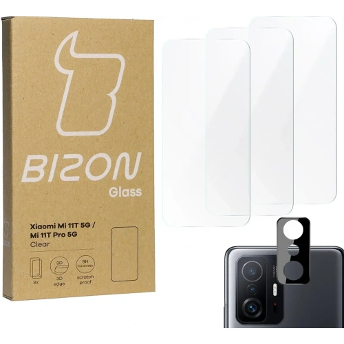 Kup Bizon Glass Átlátszó edzett üveg - 3 db. + lencseüveg Xiaomi 11T 5G / 11T Pro 5G - BIZ2046 - {ean13} - Sklep Home Screen