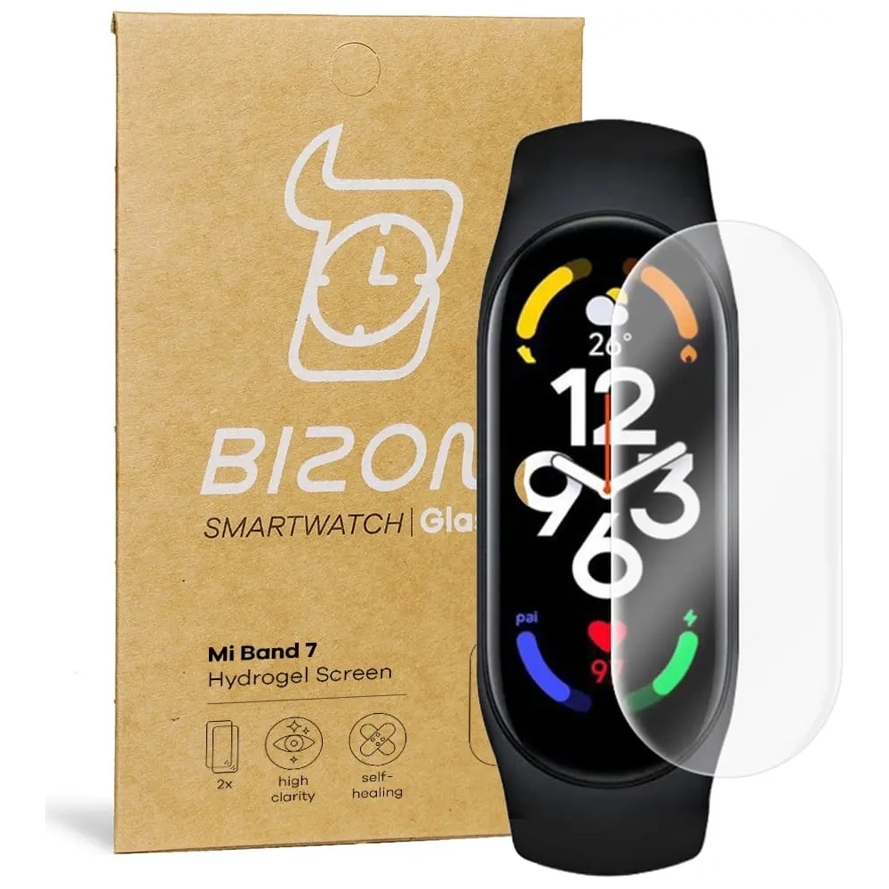Folia hydrożelowa na ekran Bizon Glass Hydrogel Xiaomi Mi Band 7 [2 PACK]