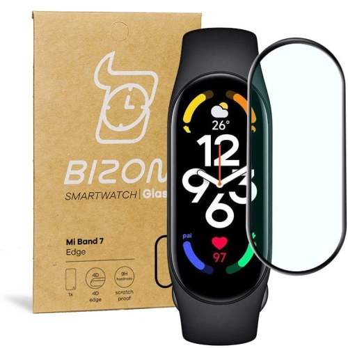 Kup Szkło hybrydowe Bizon Glass Edge do Xiaomi Mi Smart Band 7 czarne - BIZ2051 - {ean13} - Sklep Home Screen