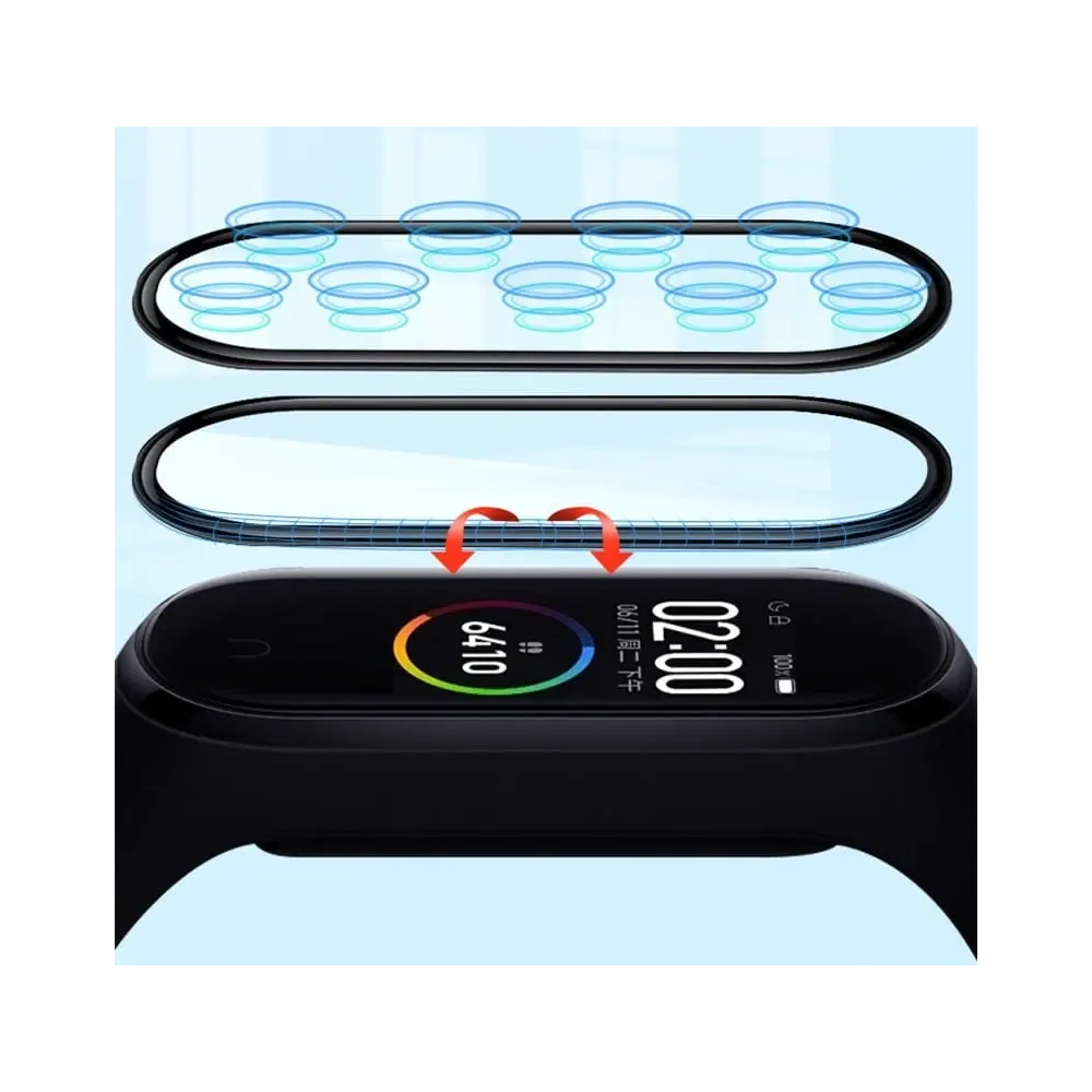 Szkło hybrydowe Bizon Glass Edge do Xiaomi Mi Smart Band 7 czarne