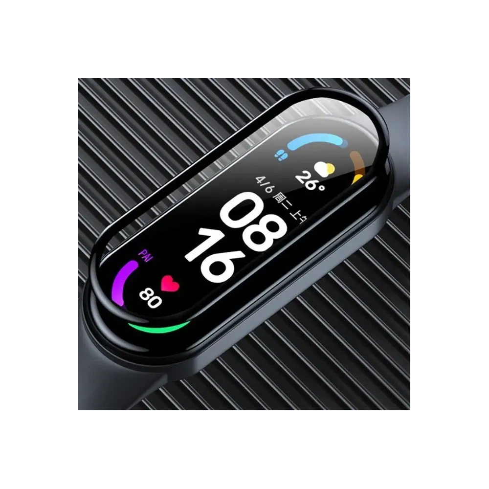 Szkło hybrydowe Bizon Glass Edge do Xiaomi Mi Smart Band 7 czarne