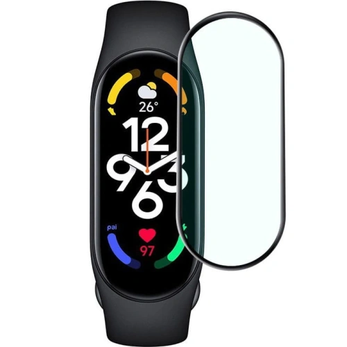 Kup Szkło hybrydowe Bizon Glass Edge do Xiaomi Mi Smart Band 7 czarne - BIZ2051 - {ean13} - Sklep Home Screen