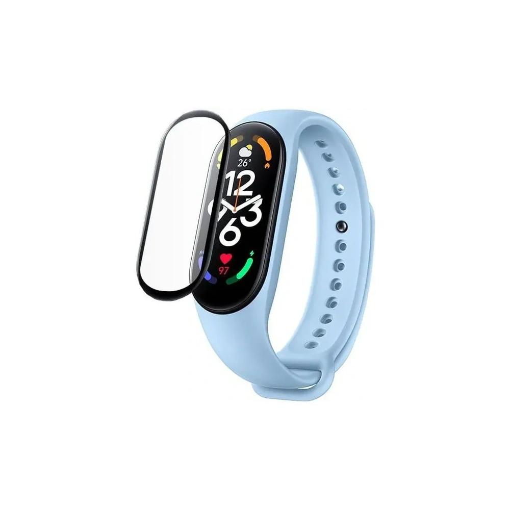 Szkło hybrydowe Bizon Glass Edge do Xiaomi Mi Smart Band 7 czarne