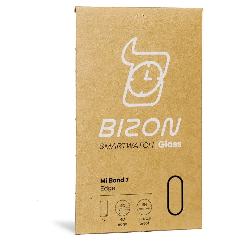 Szkło hybrydowe Bizon Glass Edge do Xiaomi Mi Smart Band 7 czarne