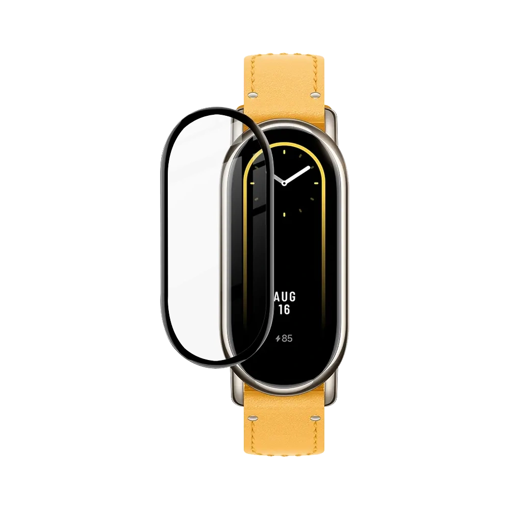 Szkło hybrydowe Bizon Glass Watch Edge Hybrid do Mi Smart Band 8 czarne