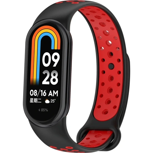Kup Pasek Bizon Strap Watch Octo do Xiaomi Mi Smart Band 8 czarno-czerwony - BIZ2054 - {ean13} - Sklep Home Screen