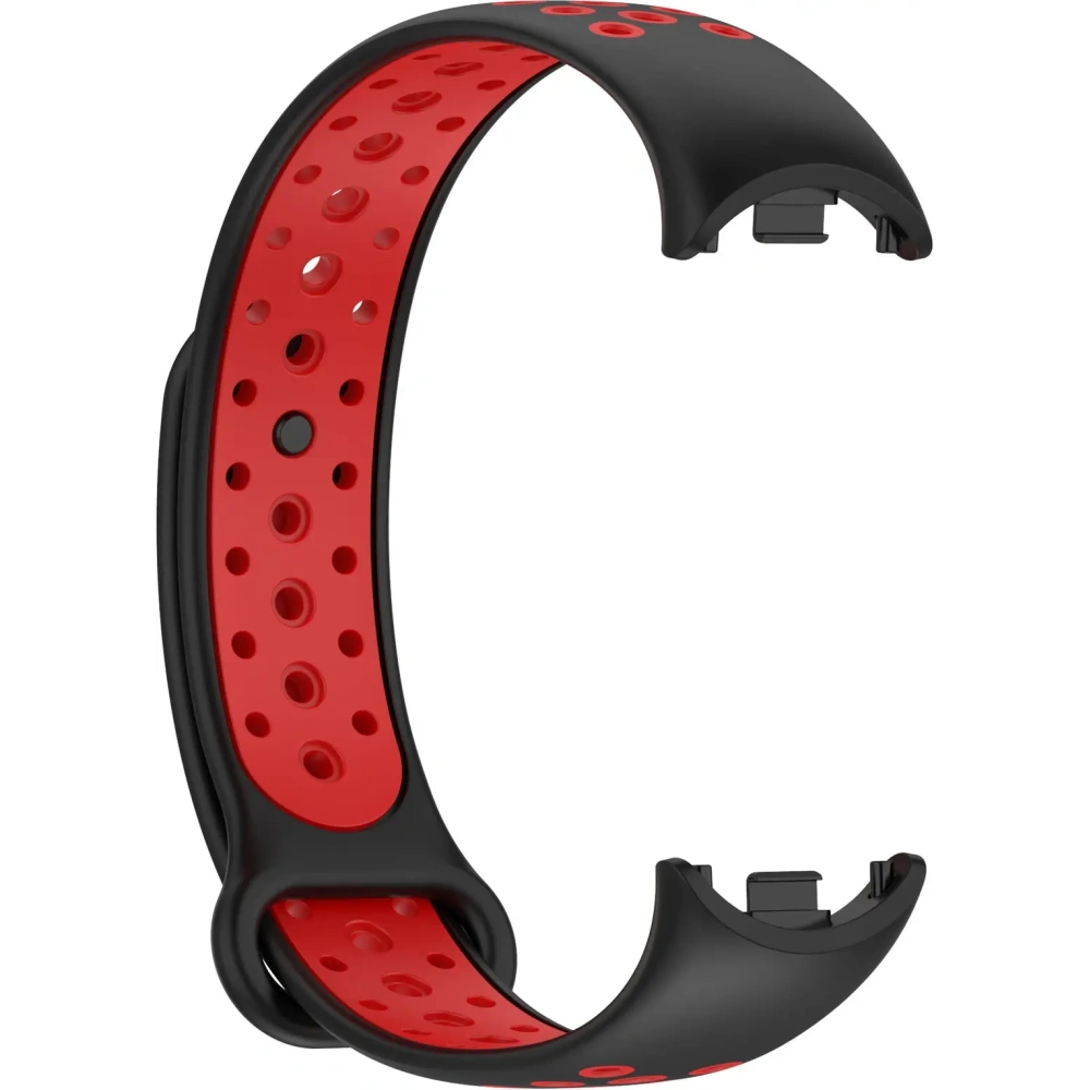 Pasek Bizon Strap Watch Octo do Xiaomi Mi Smart Band 8 czarno-czerwony