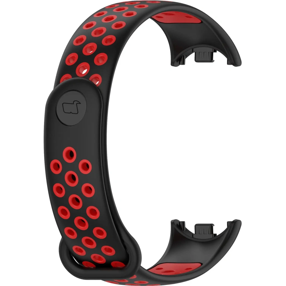 Pasek Bizon Strap Watch Octo do Xiaomi Mi Smart Band 8 czarno-czerwony