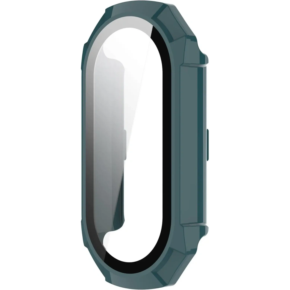 Etui Bizon Case+Glass Set do Xiaomi Mi Smart Band 8 zielone