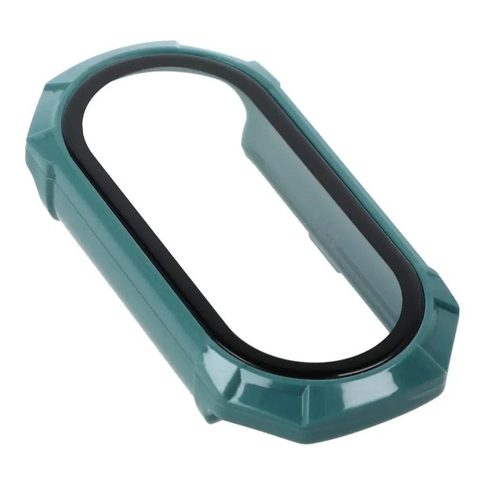 Etui Bizon Case+Glass Set do Xiaomi Mi Smart Band 8 zielone