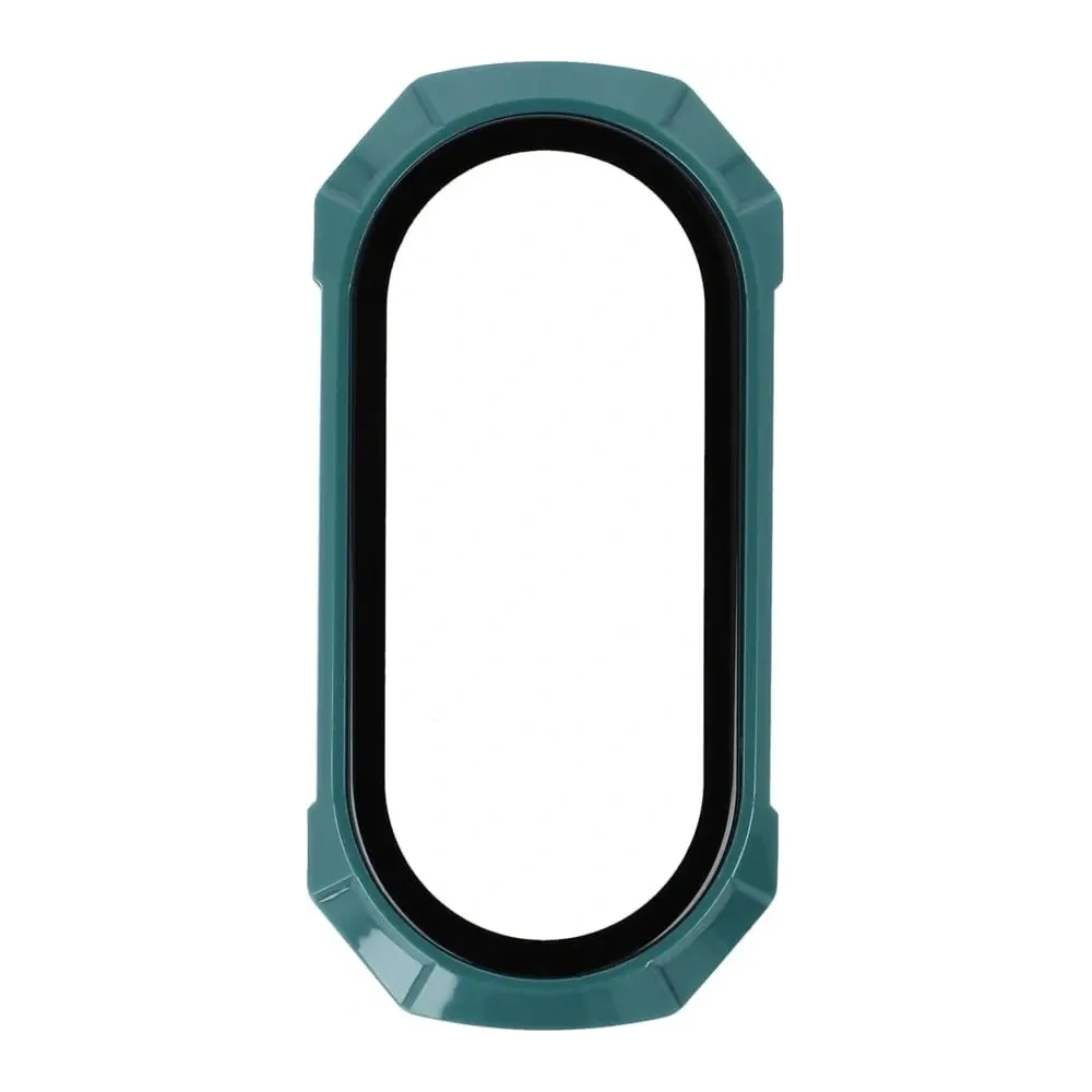 Etui Bizon Case+Glass Set do Xiaomi Mi Smart Band 8 zielone