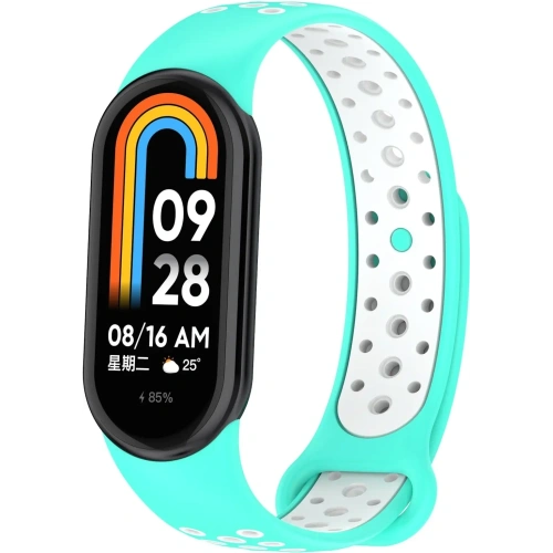 Kup Pasek Bizon Strap Watch Octo do Xiaomi Mi Smart Band 8 miętowo-biały - BIZ2058 - {ean13} - Sklep Home Screen