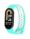 Pasek Bizon Strap Watch Octo do Xiaomi Mi Smart Band 8 miętowo-biały