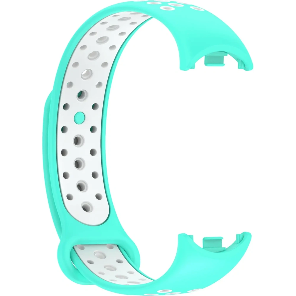 Pasek Bizon Strap Watch Octo do Xiaomi Mi Smart Band 8 miętowo-biały