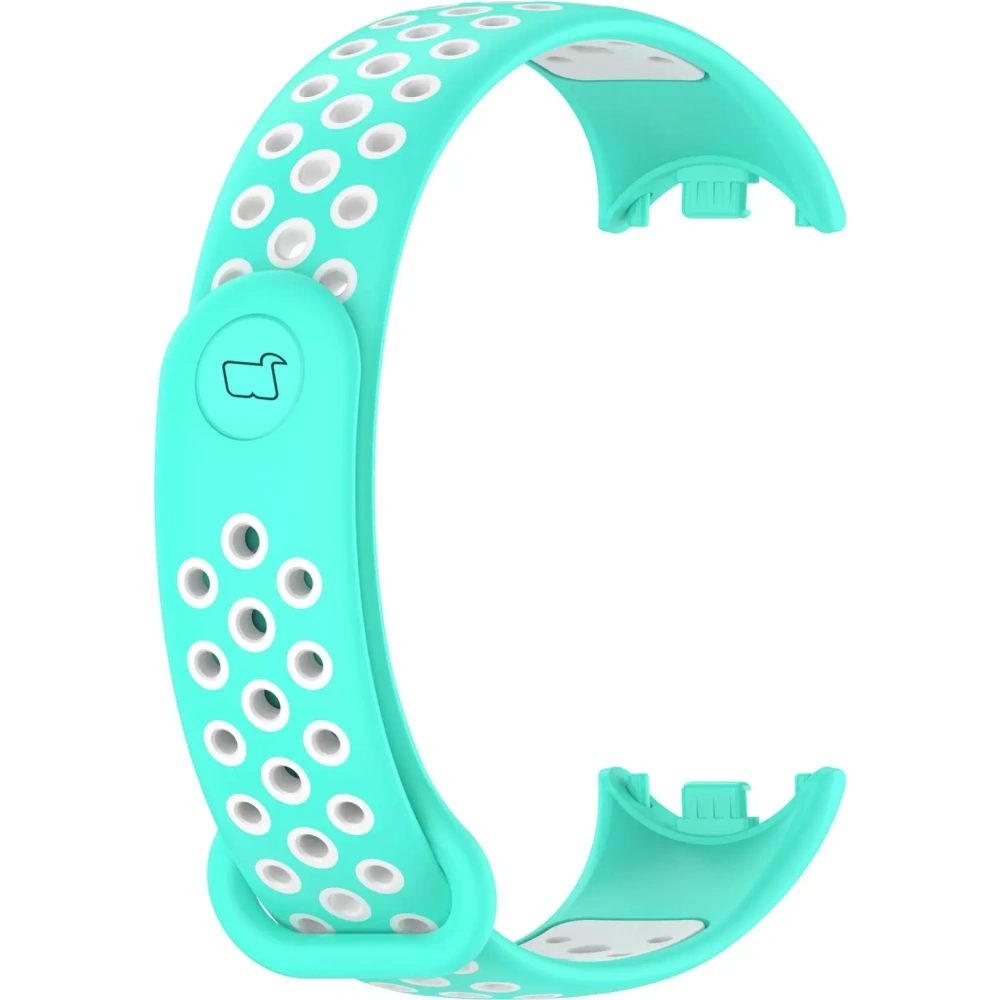 Pasek Bizon Strap Watch Octo do Xiaomi Mi Smart Band 8 miętowo-biały