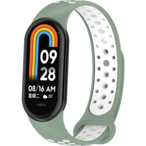 Kup Pasek Bizon Strap Watch Octo do Xiaomi Mi Smart Band 8 zeleno-bílý - BIZ2060 - {ean13} - Sklep Home Screen