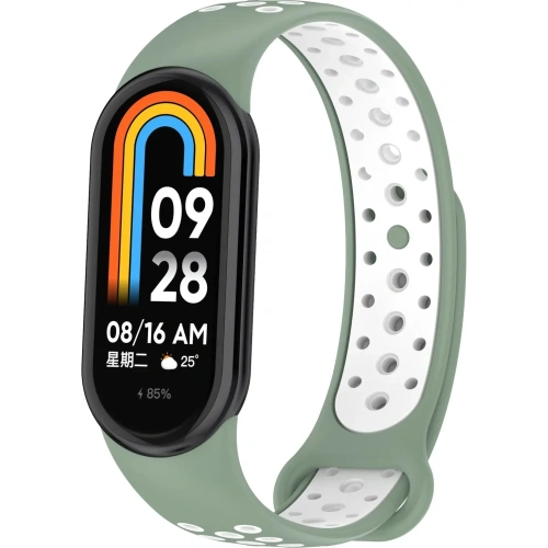 Kup Pasek Bizon Strap Watch Octo do Xiaomi Mi Smart Band 8 zielono-biały - BIZ2060 - {ean13} - Sklep Home Screen