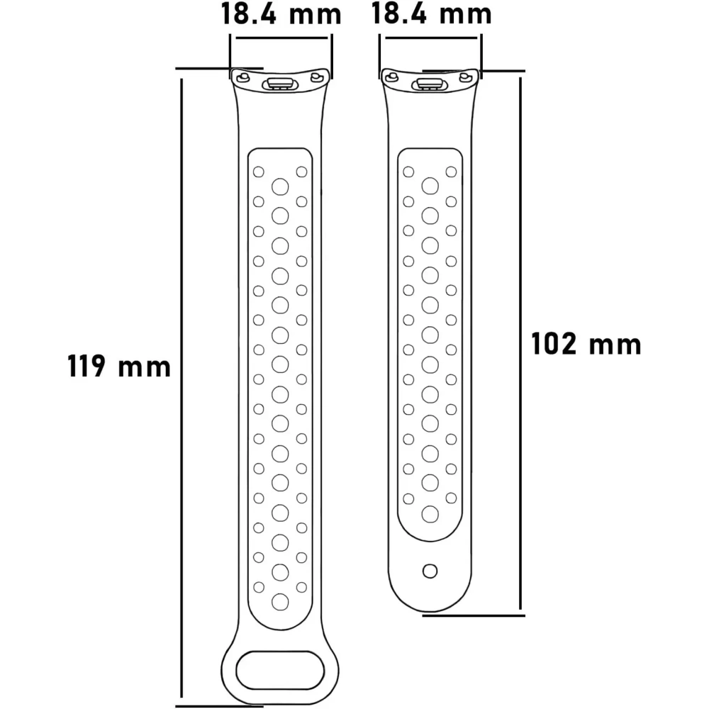 Pasek Bizon Strap Watch Octo do Xiaomi Mi Smart Band 8 zielono-biały