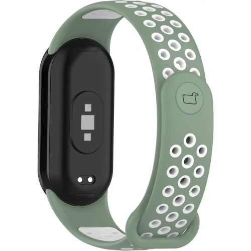 Kup Pasek Bizon Strap Watch Octo do Xiaomi Mi Smart Band 8 zielono-biały - BIZ2060 - {ean13} - Sklep Home Screen