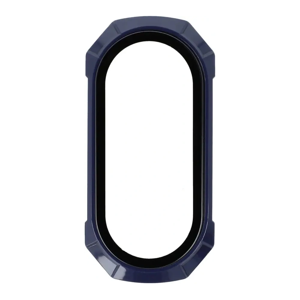 Etui Bizon Case+Glass Set do Xiaomi Mi Smart Band 8 niebieskie