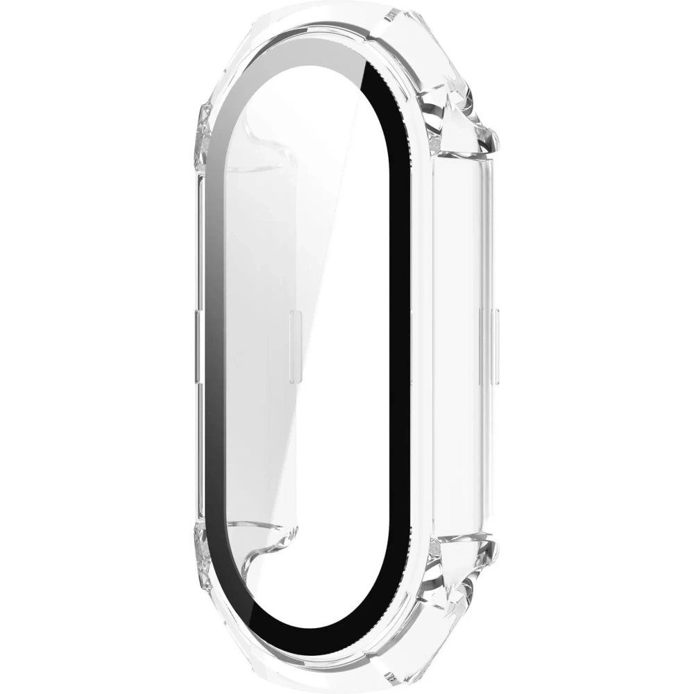 Etui Bizon Case+Glass Set do Xiaomi Mi Smart Band 8 przezroczyste