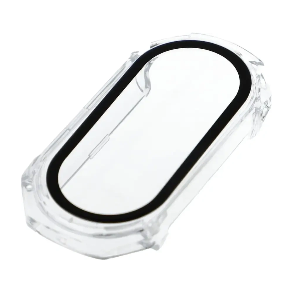 Etui Bizon Case+Glass Set do Xiaomi Mi Smart Band 8 przezroczyste