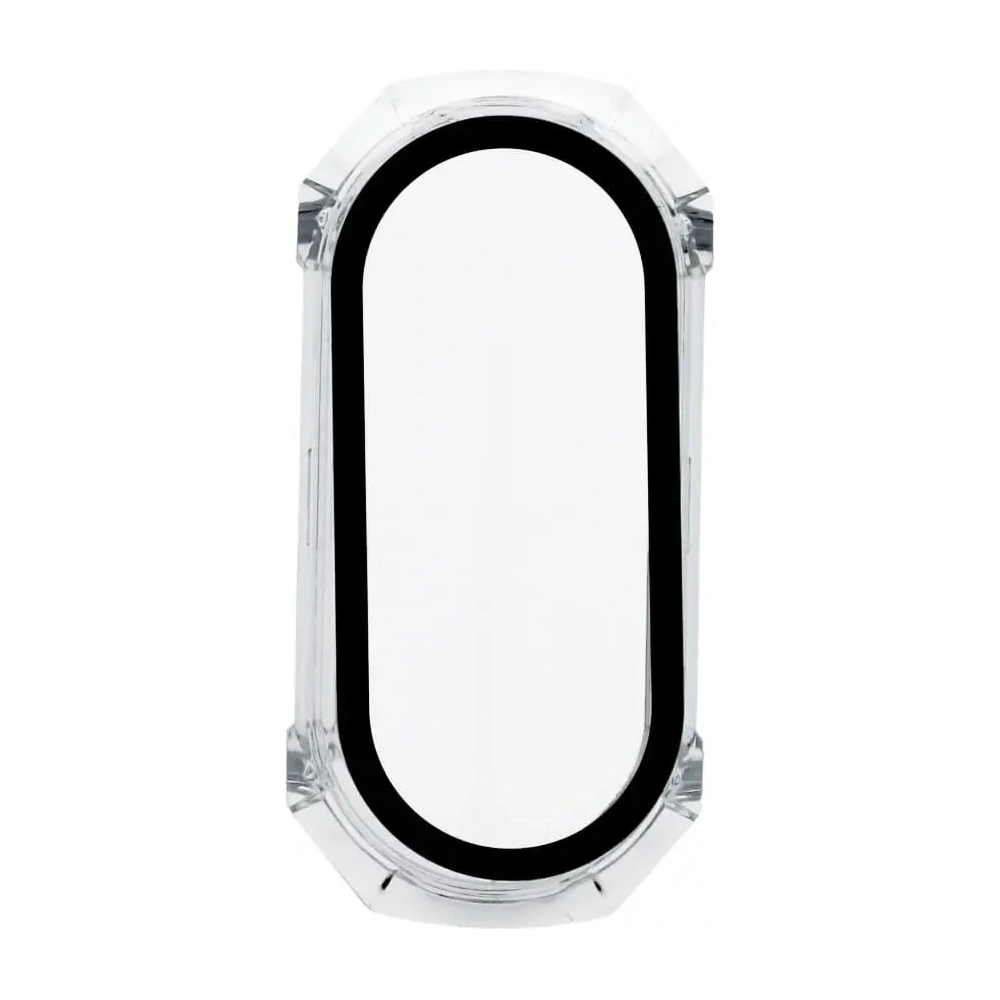 Etui Bizon Case+Glass Set do Xiaomi Mi Smart Band 8 przezroczyste