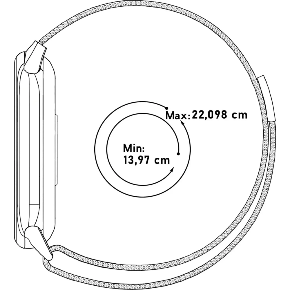 Pasek Bizon Strap Watch Chain do Xiaomi Mi Smart Band 8 złoty