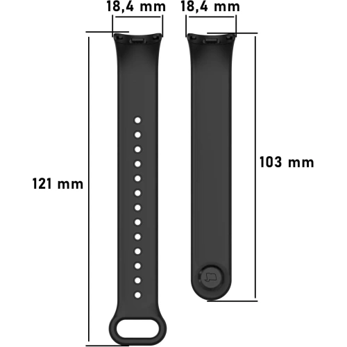 Kup Bizon Szíj Óra Dots Xiaomi Mi Smart Band 8 fekete - BIZ2064 - {ean13} - Sklep Home Screen