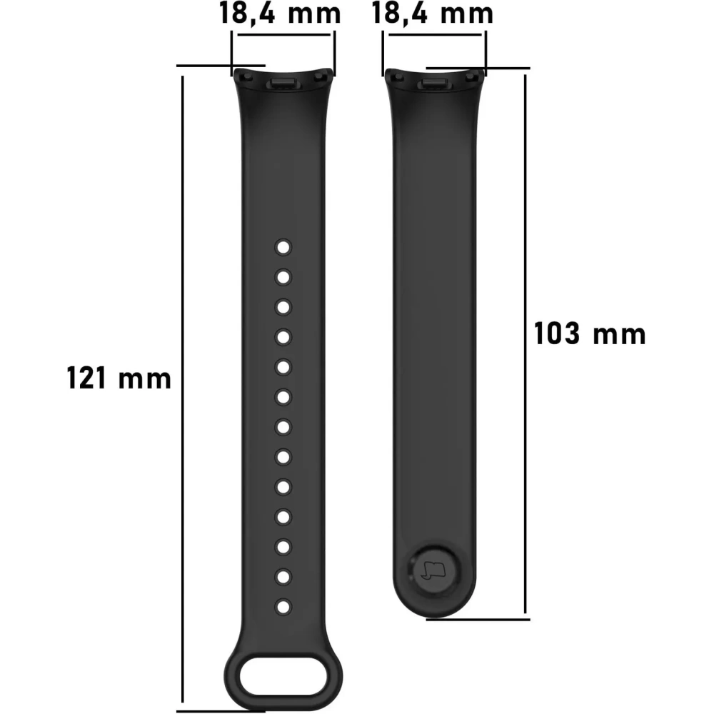Pasek Bizon Strap Watch Dots do Xiaomi Mi Smart Band 8 czarny