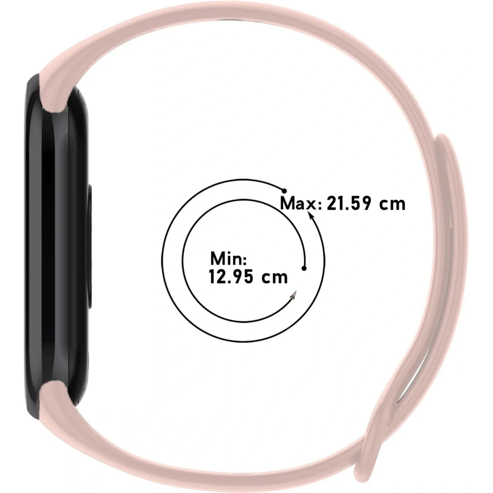 Pasek Bizon Strap Watch Dots do Xiaomi Mi Smart Band 8 jasnoróżowy